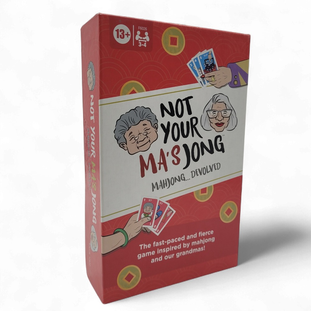 Hasbro Not Your Ma's Jong – Fast Card Game for 3–4 Players, Fun Twist on Mahjong - Picture 9 of 11